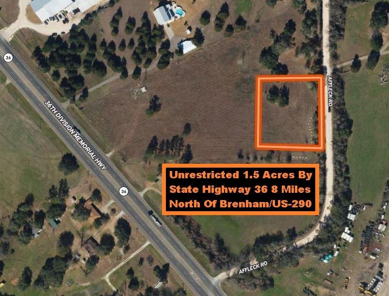 1.5 Acres Also Available For Sale On Affleck Road By Hwy 36