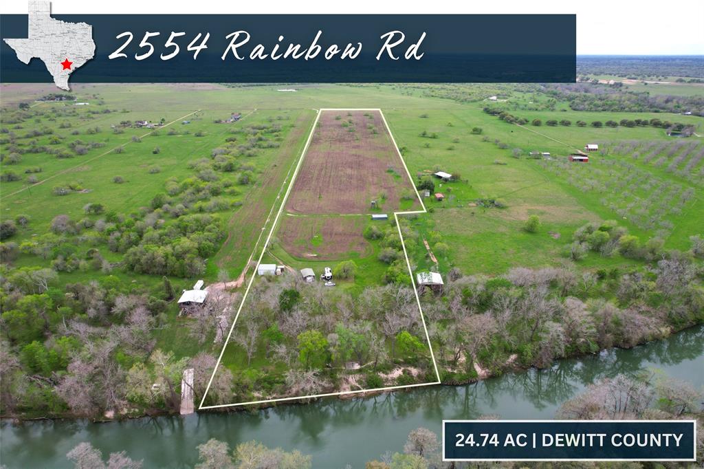 EXTREMELY RARE Guadalupe River-front ACREAGE Property with ALL utilities on site. Current AG Exemption in place on this BEAUTIFUL piece of TEXAS! BIRDWATCHING, HIKING, CAMPING, BOATING, SWIMMING, FISHING, HUNTING, RELAXING…OR JUST LIVING… YOU CAN ENJOY IT ALL IN THIS SPORTSMAN’S PARADISE! 
Come experience quiet & peaceful countryside living at it’s finest! Beneath the BOLD & Bright stars you’ll find this country treasure minutes from CUERO & VICTORIA, enveloped in serenity & beckoning you to a slower pace of life. Enjoy the MORNING VIEW over a steaming cup of coffee while watching the wild deer, turkey, & hog wander through the pasture & around the picturesque countryside. Over 300 ft of RIVER FRONTAGE, & UNRESTRICTED- the only thing missing is YOUR Ideas to turn this GORGEOUS property into ANYTHING YOU DESIRE. COMPLETE  WATER, SEWER AND ELECTRIC HOOKUPS IN PLACE AND OPERABLE.