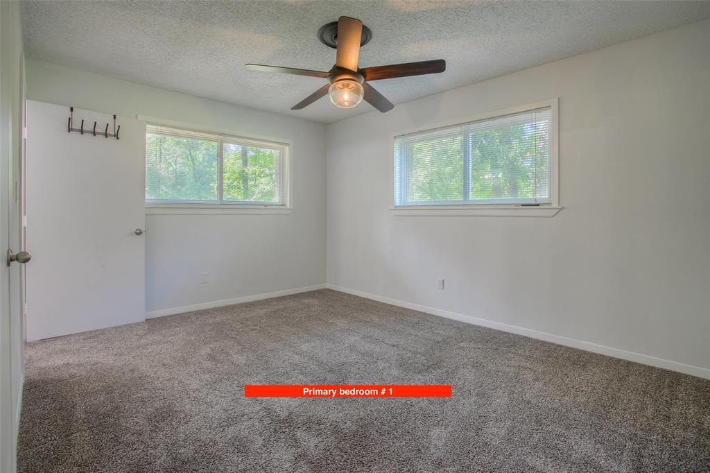 Primary bedroom #2 with new ceiling fan