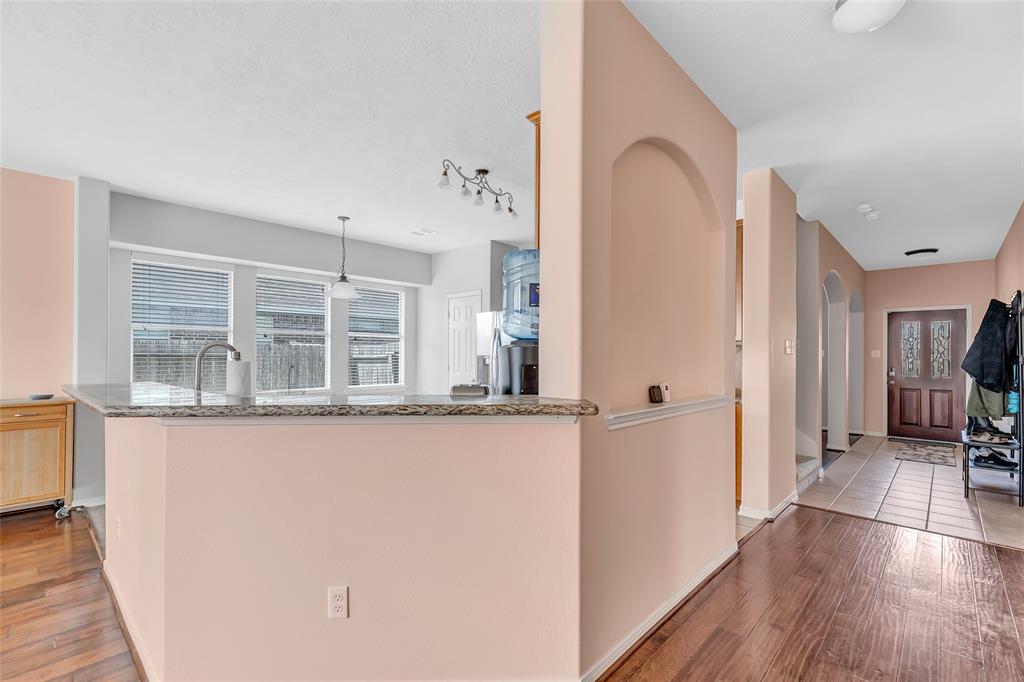 Kitchen open to the living room