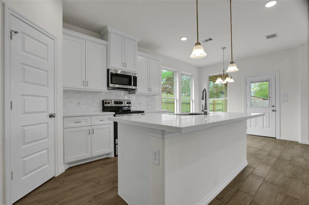 Kitchen Island plenty of space to add countertop bar stools