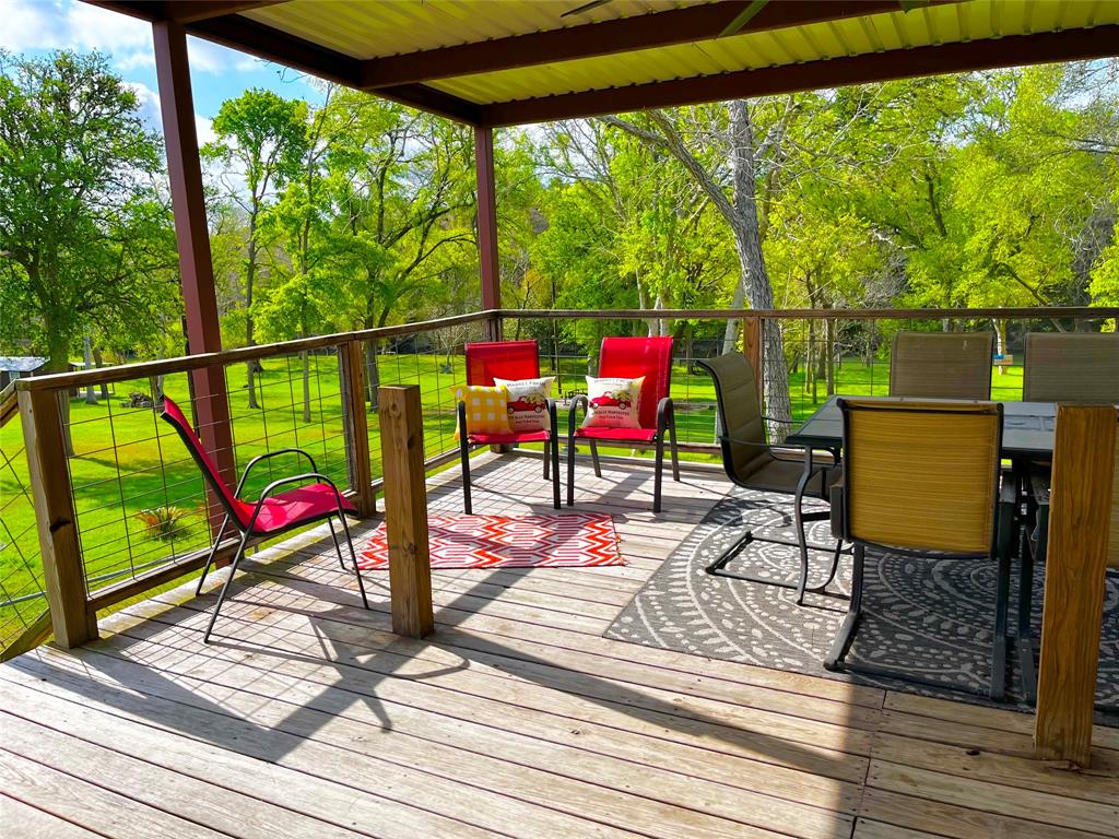 Huge covered patio with beautiful views.