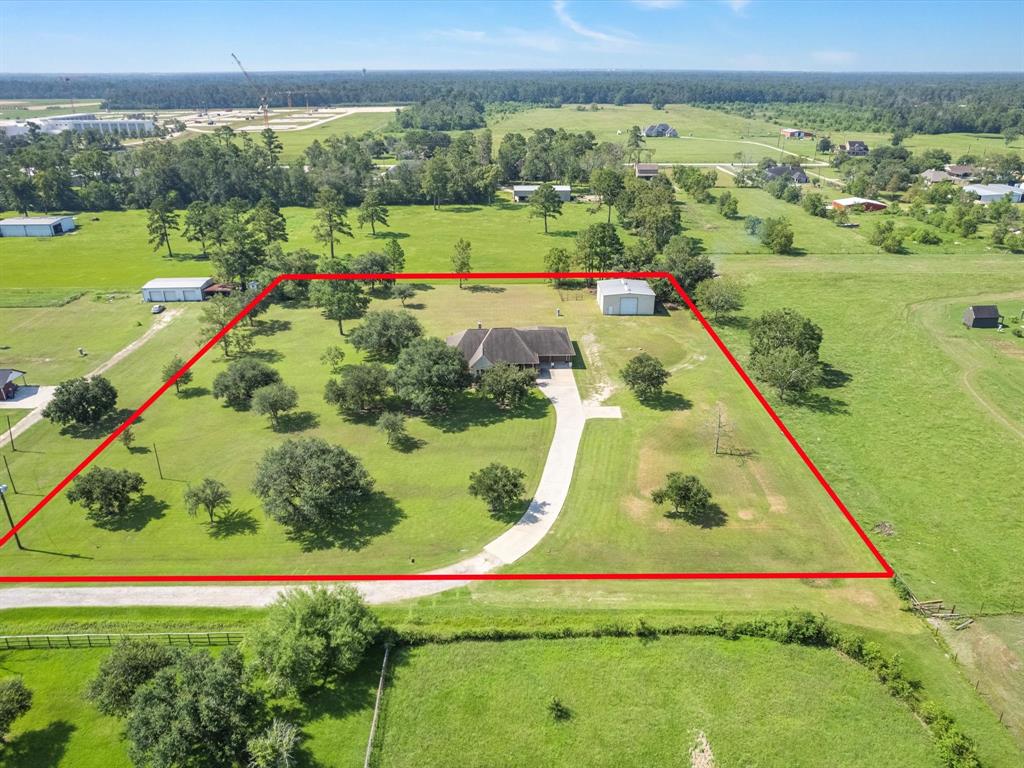 Mature hardwoods scattered throughout the property