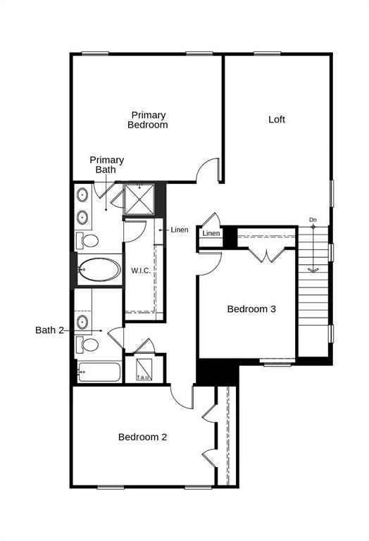 This floor plan features 3 bedrooms, 2 full baths, 1 half bath and over 2,100 square feet of living space.