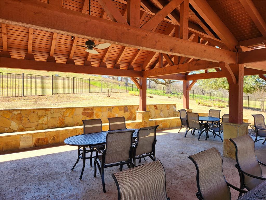 The covered pavilion overlooking the pool is so nice.