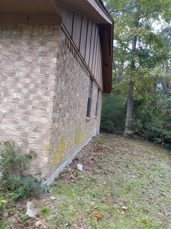 Brick exterior of property