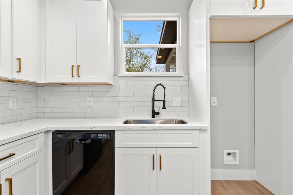 Sleek countertops in the kitchen.