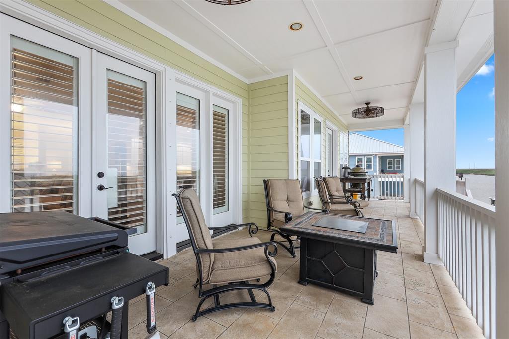 Doors in the background lead to the family room.