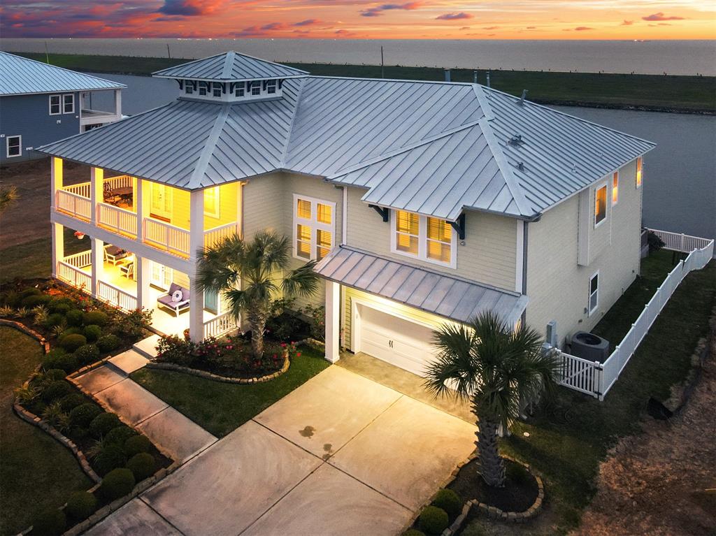 Another view of the home with views of Galveston Bay.