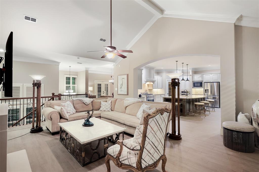 View from the family room looking towards the kitchen/breakfast area.