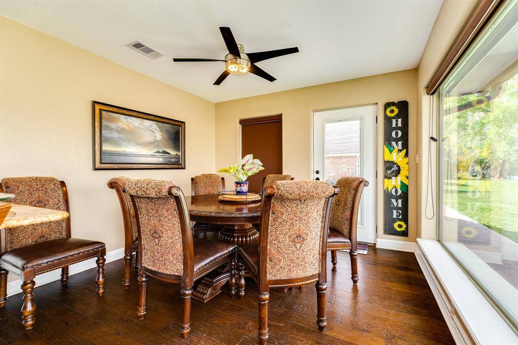 Dining Room with wall of windows to look at the view