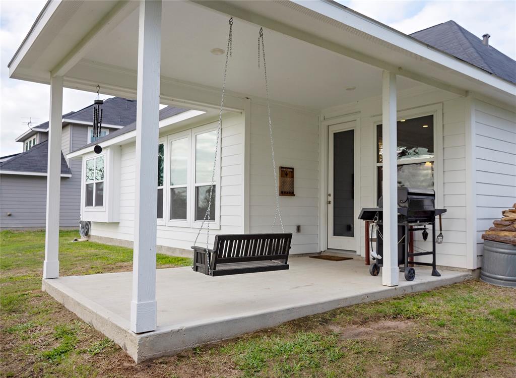 Covered back patio