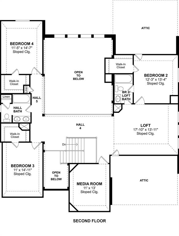 The Josephine floor plan by K. Hovnanian Homes. 2nd Floor Shown. *Prices, plans, dimensions, features, specifications, materials, and availability of homes or communities are subject to change without notice or obligation.