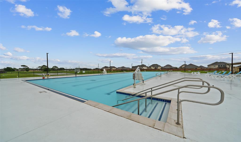 The community pool offers a respite from the summer heat.