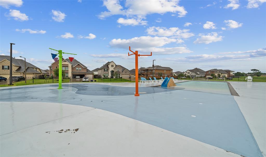 Wonderful splash pad located next to pool.