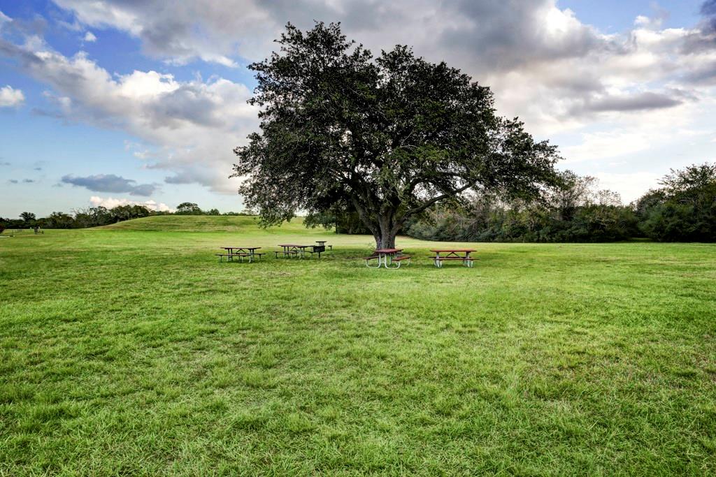 Tranquil picnic tables are scattered throughout Challenger Seven Memorial Park.