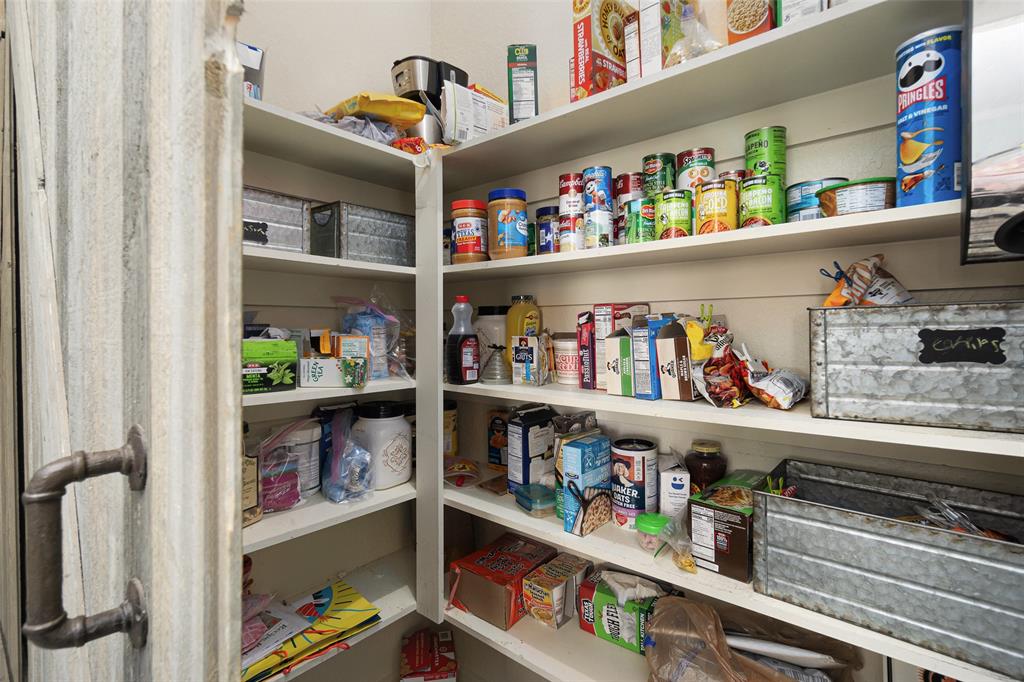 Huge pantry with custom barn-door