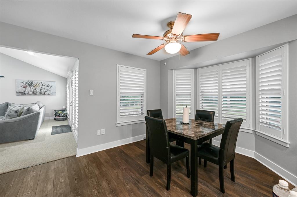 Dining area open to the living