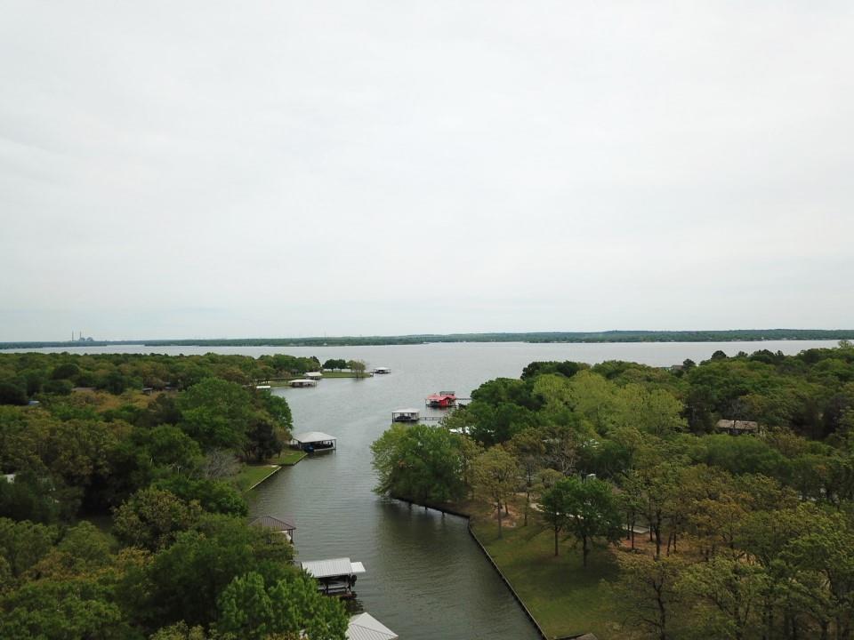 Drone View of Cove Leading to Main Lake