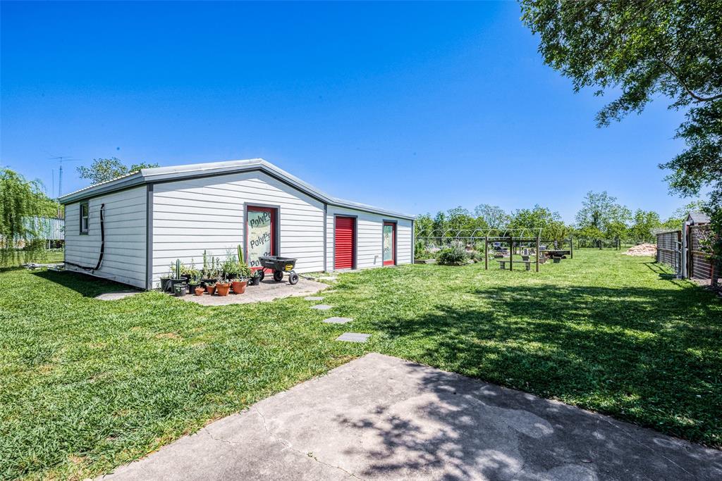 detached 2 car garage with storage