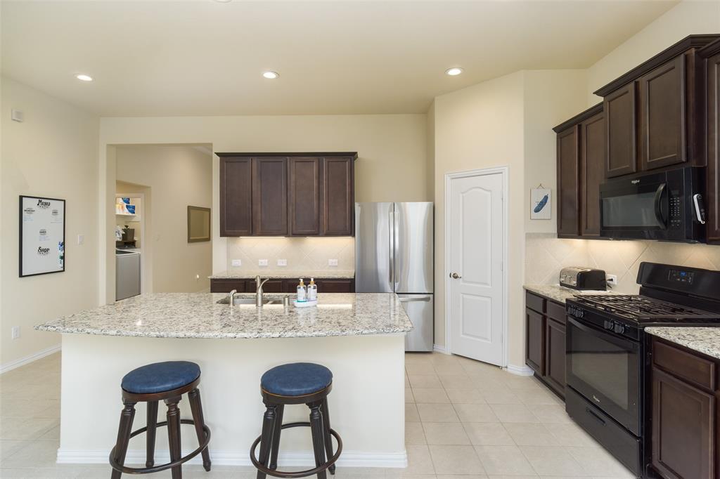 Granite countertops, plenty of storage space