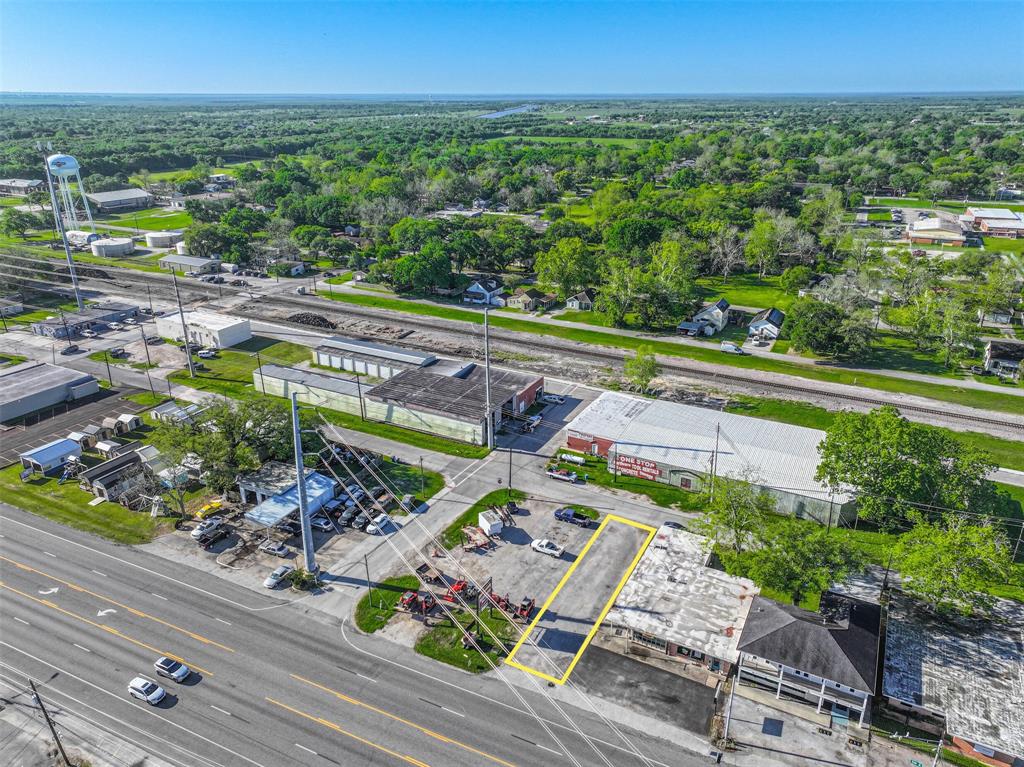 Highway 6 Frontage in the heart of the Commercial District in  Hitchcock Texas.  * Drawing is for referance purpose only and does not define the lot.  A survey and replat will be required before closing.