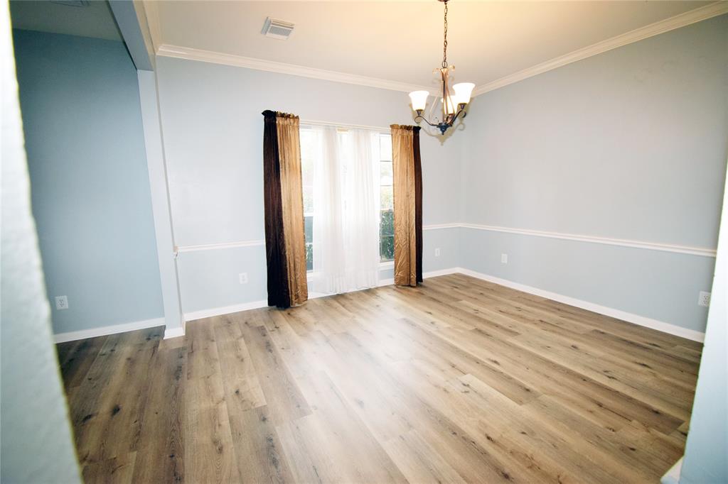 Dining Room with Brand-New Flooring