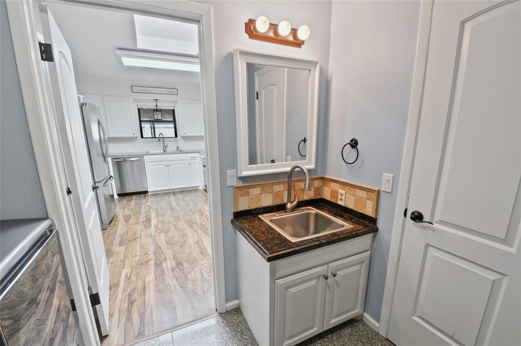 Storage closet in laundry room