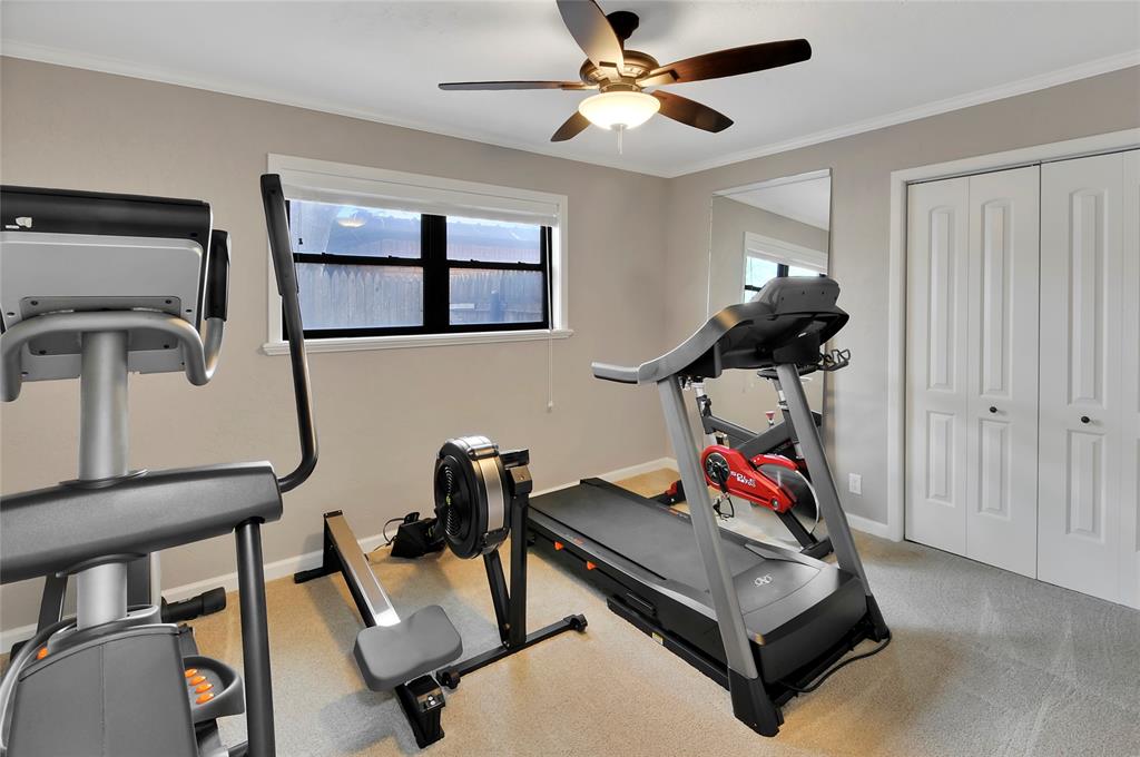 Bedroom 2 with double closet, can also make a great home gym!