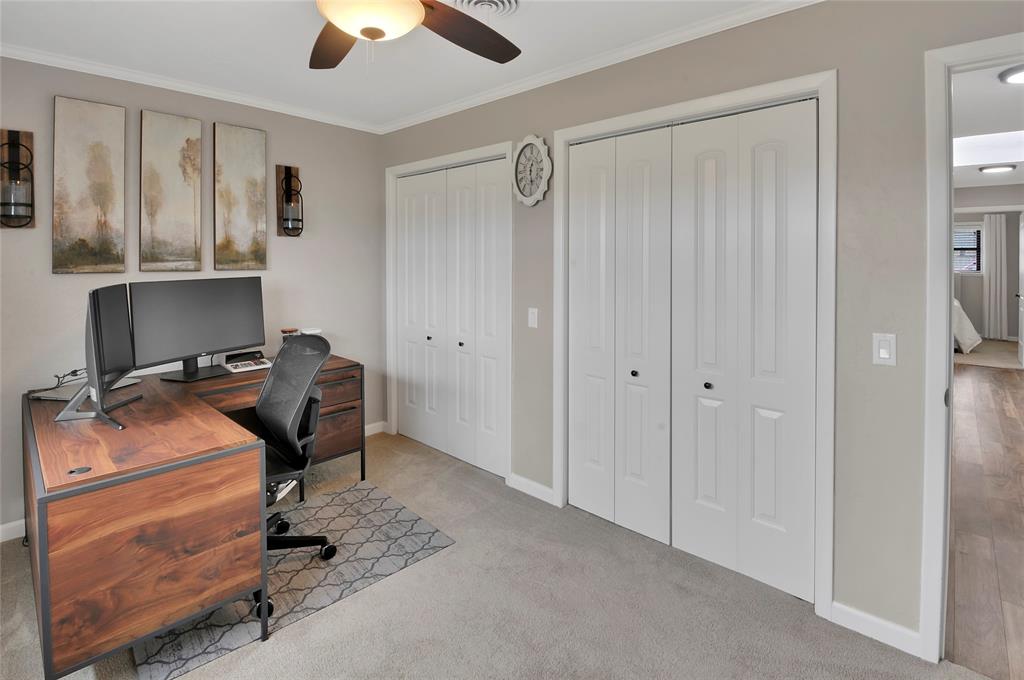 Bedroom 3 has two double closets... lots of storage!