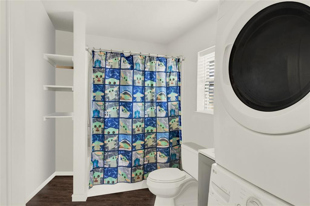 Unit One Laundry and Bathroom