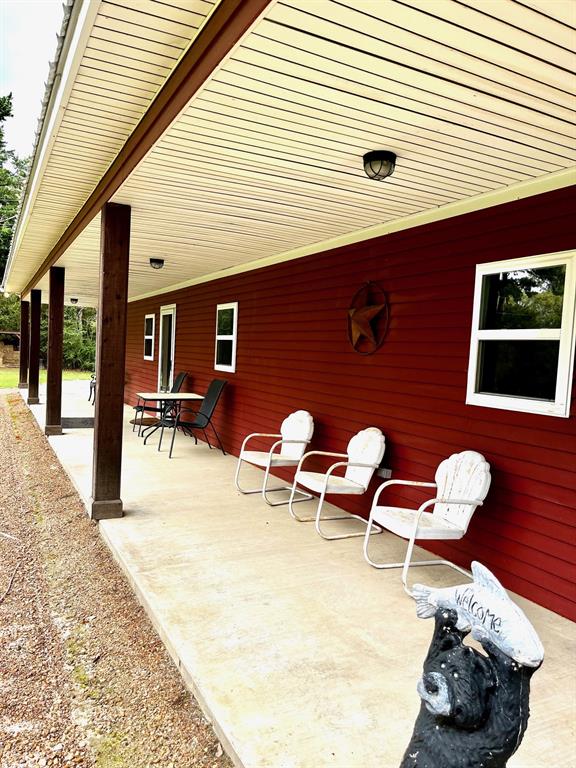 The long covered front porch.