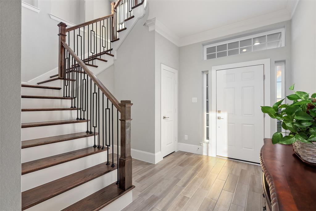 Foyer with the front door in the background.