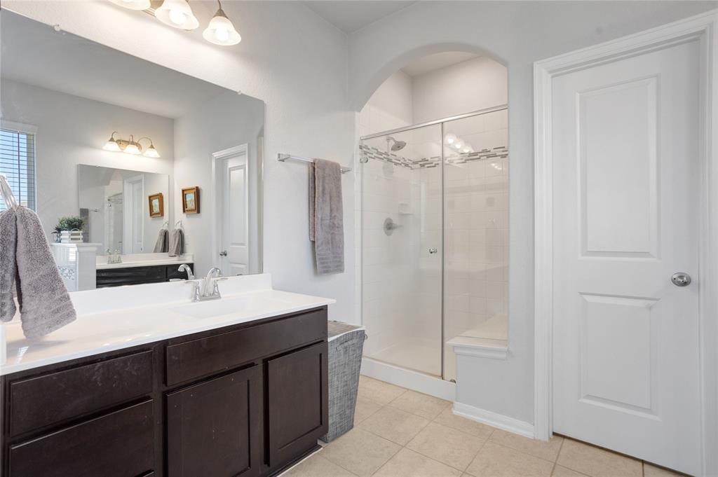 Primary bath with oversized shower