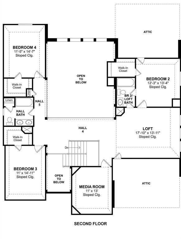 The Josephine floor plan by K. Hovnanian Homes. 2nd Floor shown. *Prices, plans, dimensions, features, specifications, materials, and availability of homes or communities are subject to change without notice or obligation.