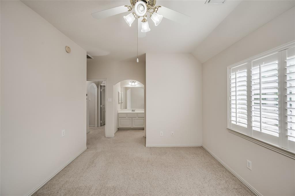 View of bedroom looking toward the Hollywood en suite bathroom.