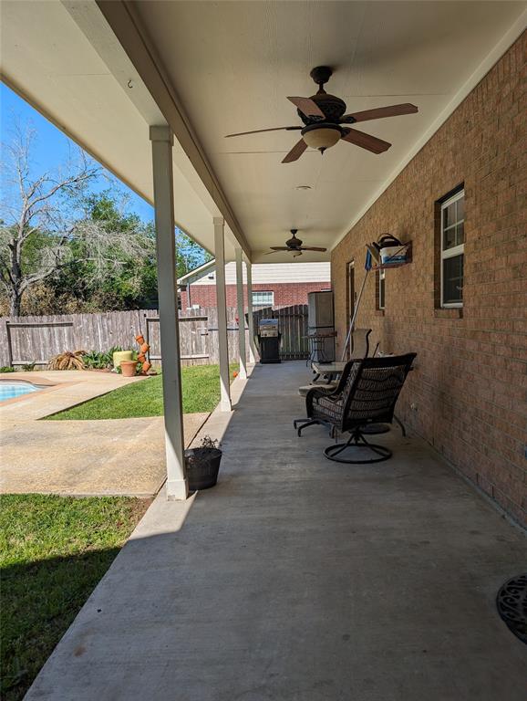 Covered back patio