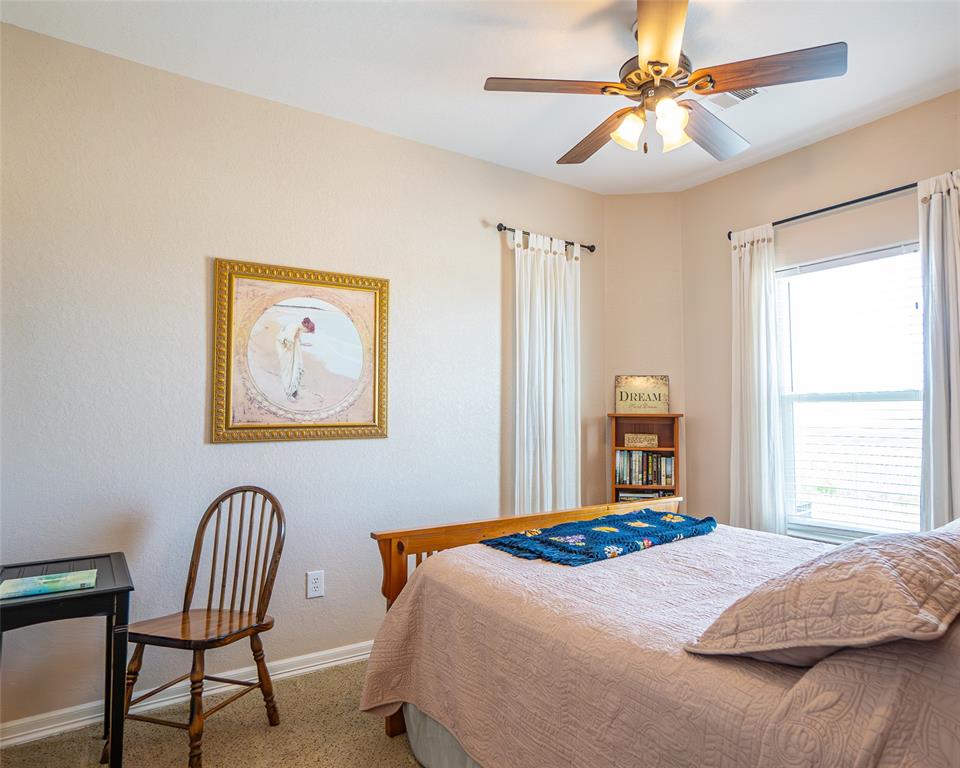 Main floor mini-master has en-suite full bathroom & a great view of East Bay