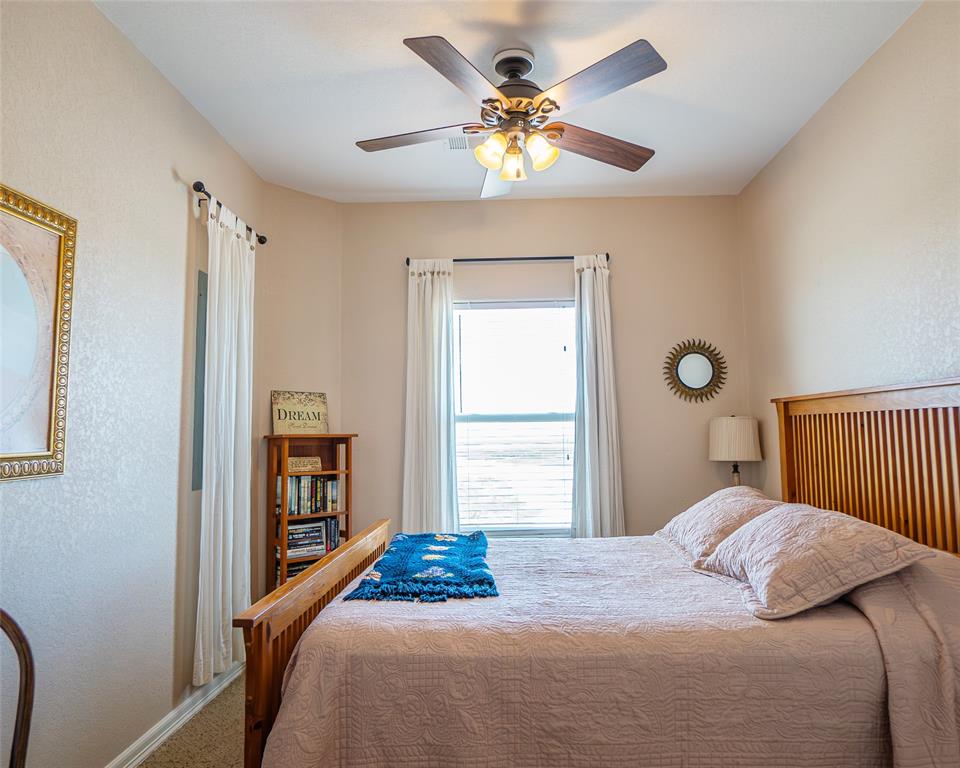 Main floor mini-master has en-suite full bathroom & a great view of East Bay