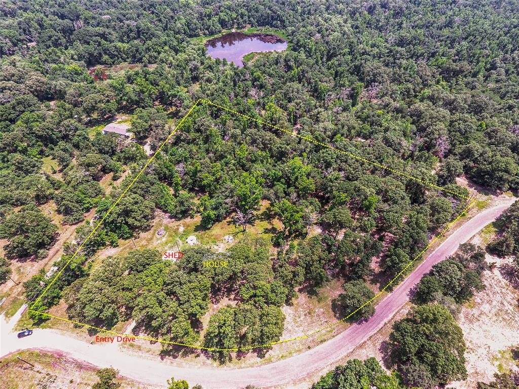 Aerial view of the property.