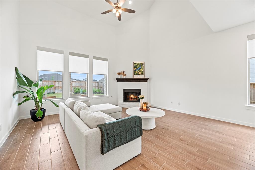 Look at all the beautiful flooring and natural light coming into this space.