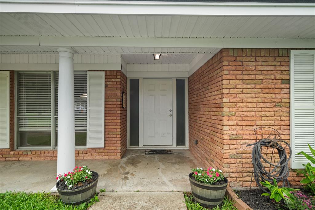 Paved front porch.