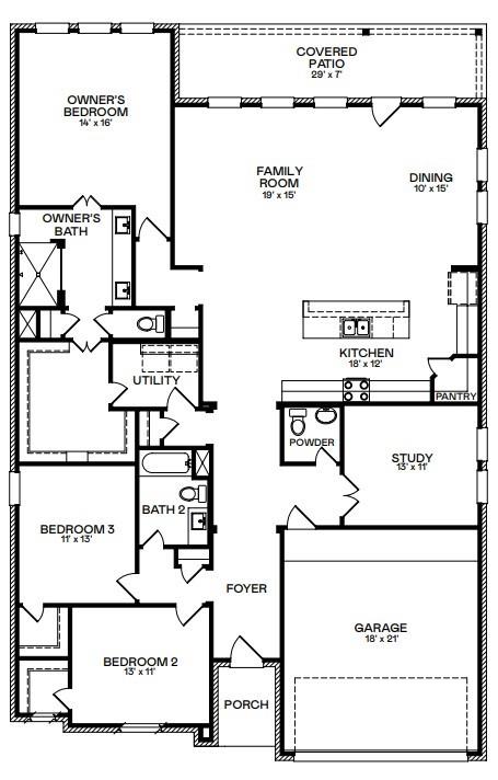 Cabot II - Open and Spacious One-Story Plan!