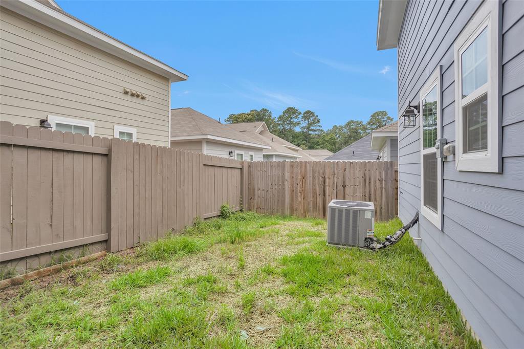 Fully fenced backyard