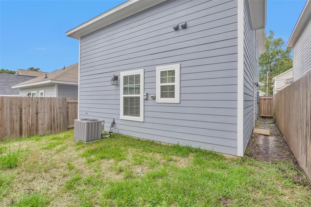 Fully fenced backyard