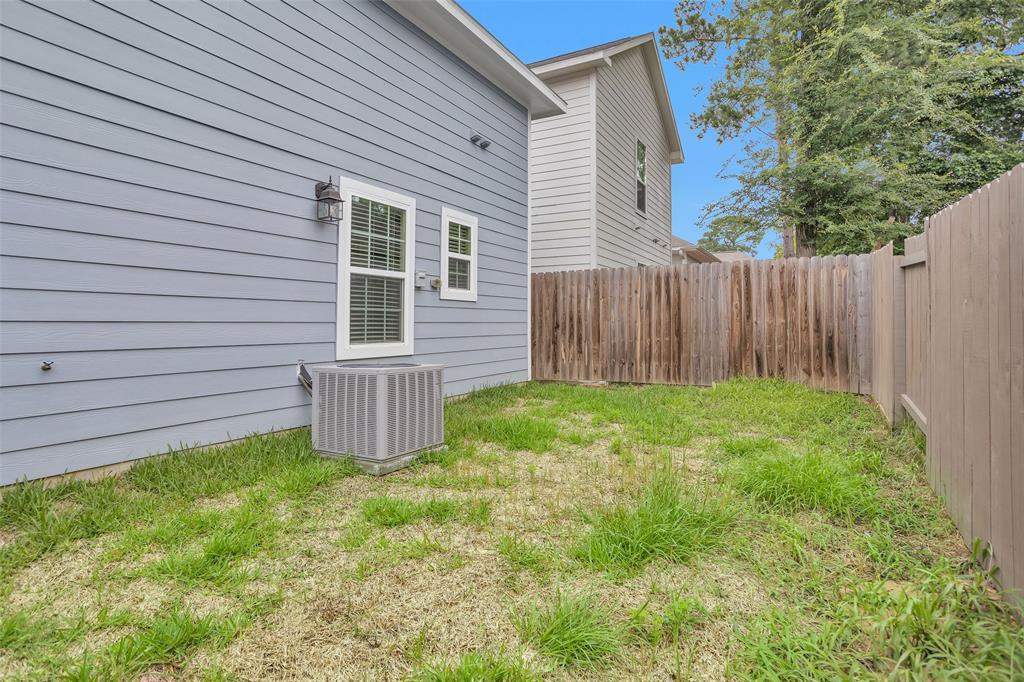 Fully fenced backyard