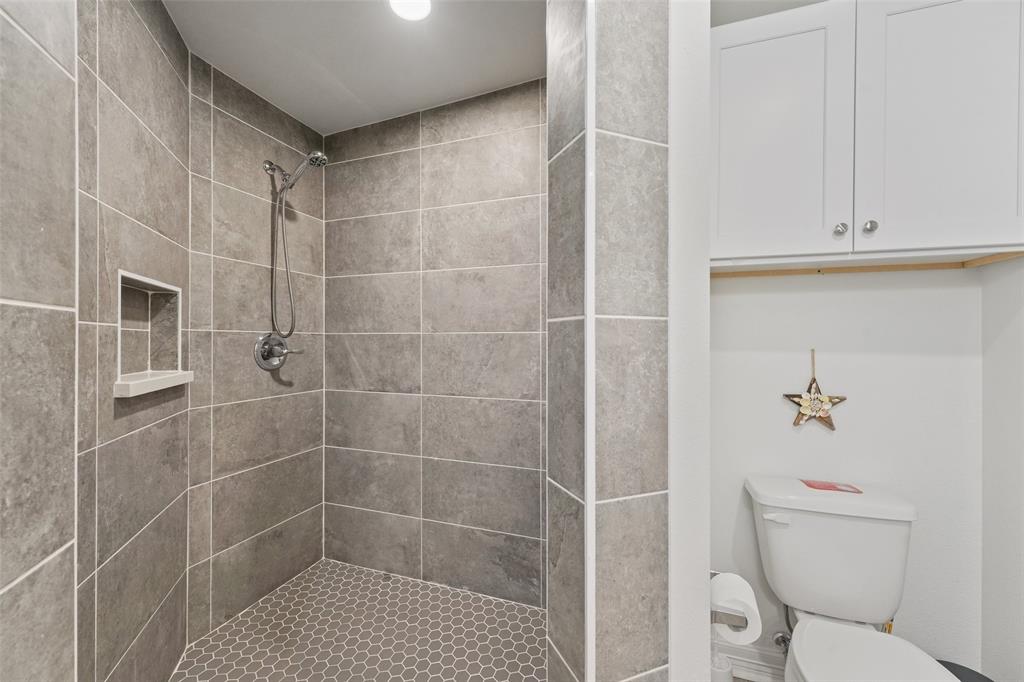 A spacious and luxurious walk-in shower!