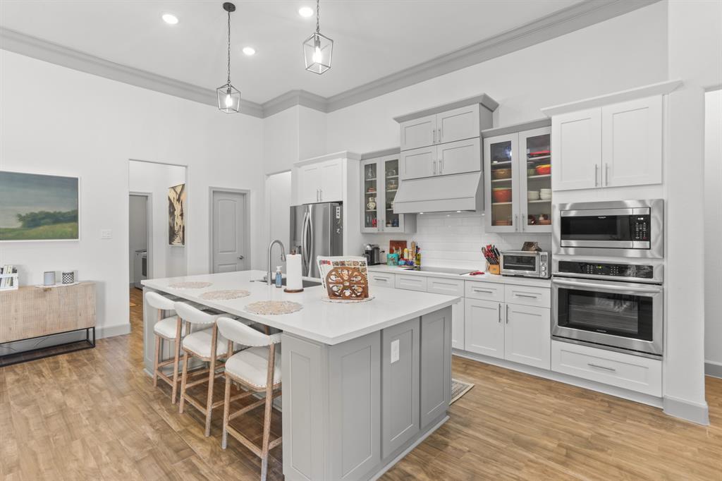 The Kitchen Island has room for bar stools