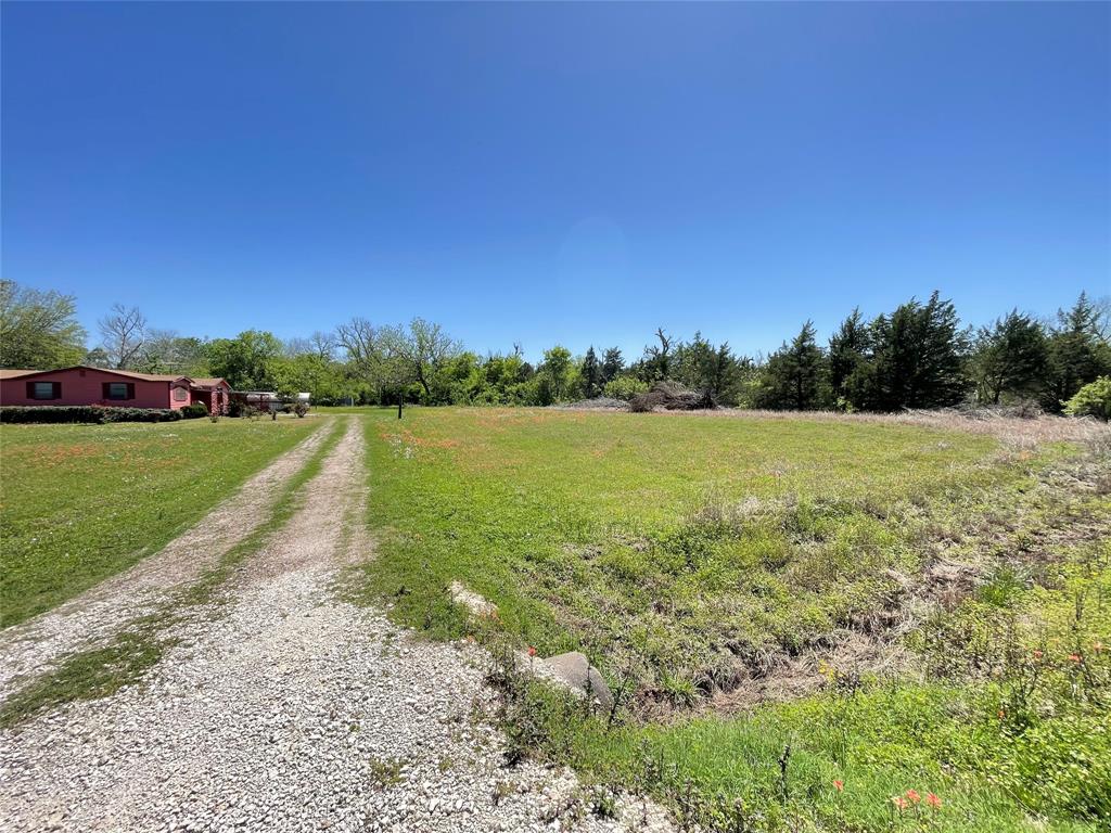 property line starts just inside the right track of this drive way and is 80\' wide