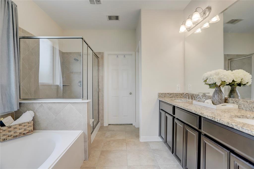 Garden tub and large separate shower